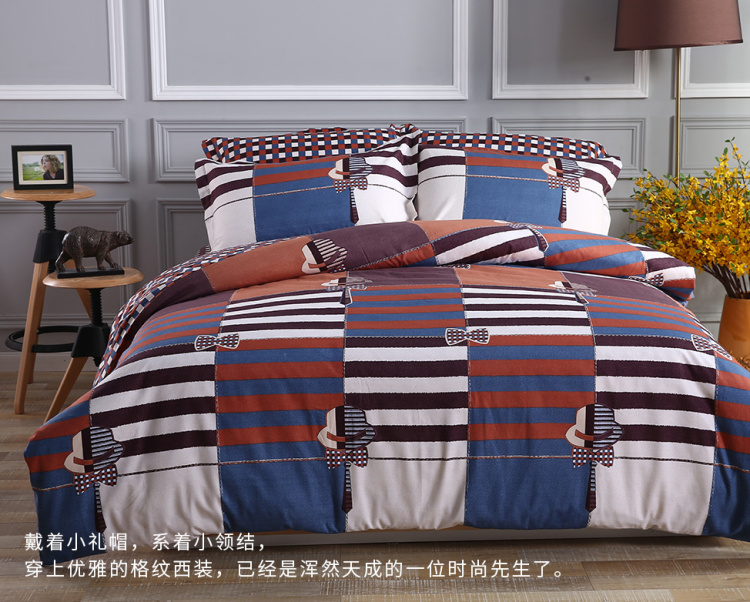 Yêu thích hơn khi mặc bốn bộ chính hãng 1.8M mùa thu và mùa đông dày ấm áp bộ nhung kim cương 4 món 1,5 m 1,2 mẫu chăn ga gối đệm cưới
