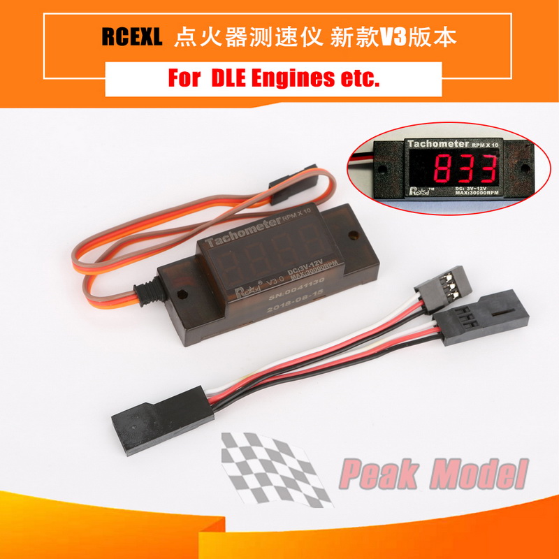 Rcexl Ignitor Anemometer New V3 With Voltage Display Rev-Revolution Table Petrol Engine Used