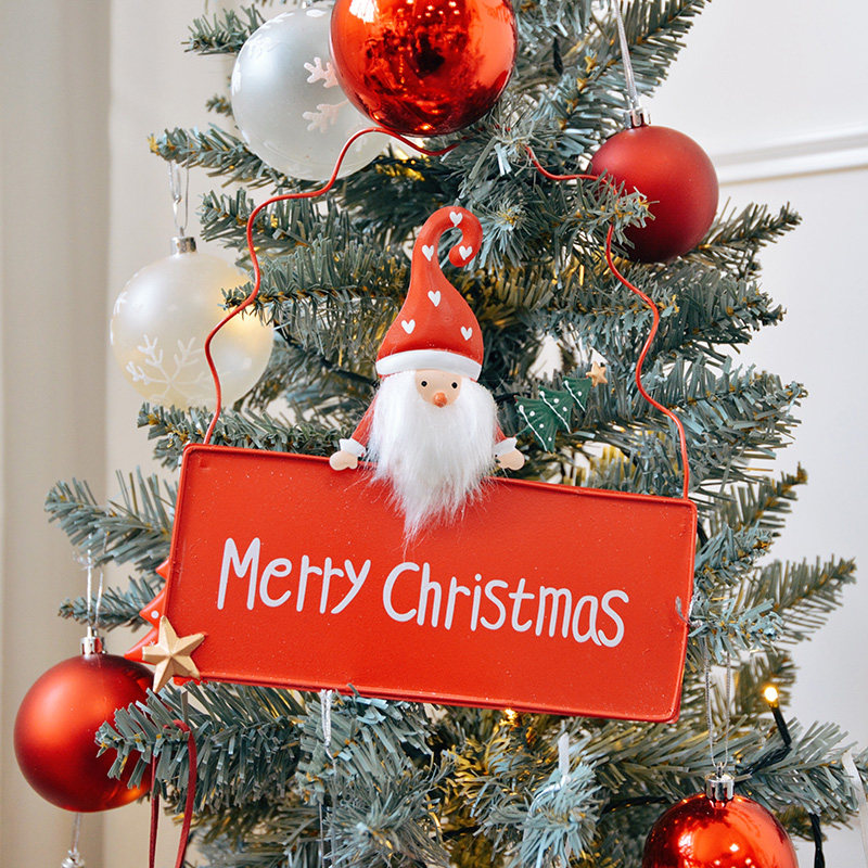 SwanLace wrought iron export English letter card Christmas tree ornaments decorative ornaments door hanging wall hanging window listing