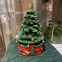 Limited Edition Export European Boutiques Synchrony Christmas Tree Rotating Clockwork Music Box Christmas Decorations Gift