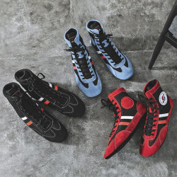 Soft-Soled Suede Sambo Boots, Wrestling Shoes, Boxing and Sanda Shoes, Fighting Shoes, Training and Competition Shoes, Unisex