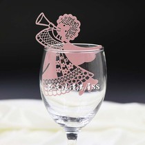 Foreign trade hot sale hollow Angel wine cup card name card table card Pearl paper seat card message card 50