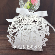Laser European-style hollow butterfly wedding creative wedding candy box holiday party candy box wedding supplies 10