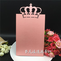 Wedding Crown seat card table card seat card hollow sign-in card European high-end creative Korean version 20