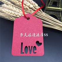 50 New hollow LOVE heart-shaped wish card blessing learning message small card card card creative small card