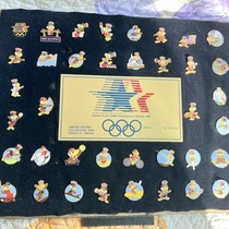 1984 Los Angeles Games Badge Mascot Commemorative Medal 2401 Second-hand Badge Set of 39 Limited Edition