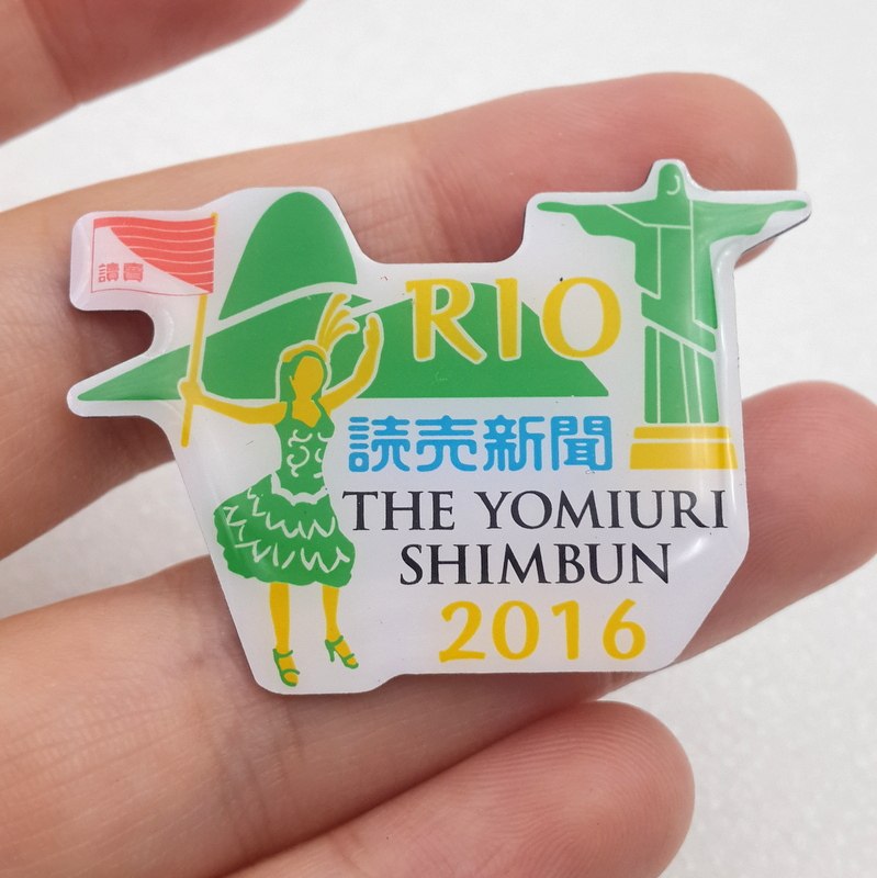 Rio 2016 Olympic Badge Japanese Media Medal Yomiuri Shimbun PIN