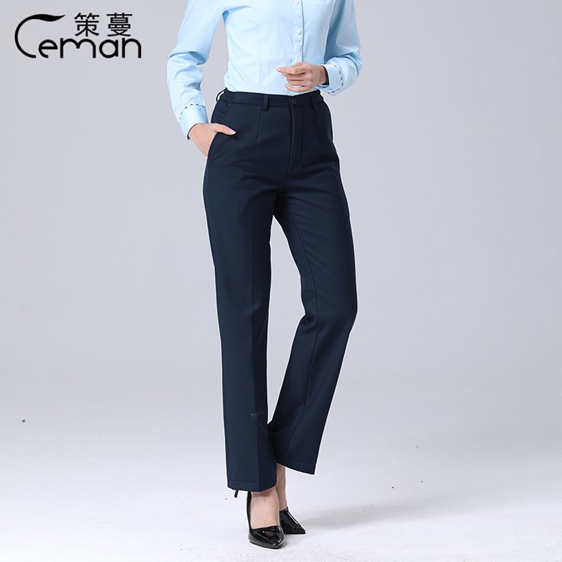 Summer New China Post workclothes tiết kiệm mỏng màu xanh-màu xanh lá cây của phụ nữ ngân hàng quần chuyên nghiệp quần áo quần của phụ nữ