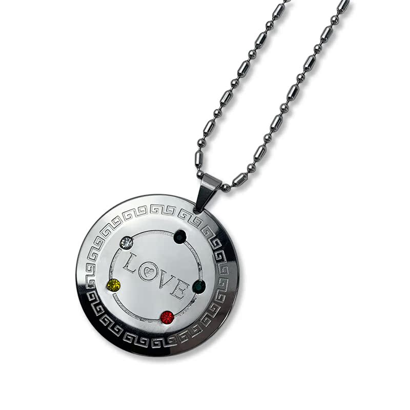 Factory Sales Negative Ion Scraping Energy Pendant Ornament Beauty Massage Stainless Steel Magnetic Energy Pendant