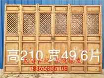 Retro-old artifacts old wooden carving wooden partition screen old door door Tea House decoration door recommended