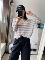 Dutch single original summer sunscreen breathable lyocell tencel Tencel material loose version thin sweater with size