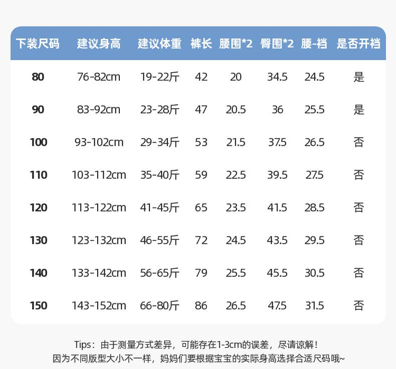 嘟嘟家儿童裤子夏季男童运动裤宝宝长裤女童工装裤童装秋季透气类 — 20