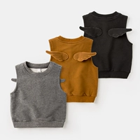 Trẻ em mùa xuân và mùa thu 2 áo vest trẻ em 3 năm mùa thu 4 trẻ em mặc bé trai 5 áo vest bé cao cổ áo quần trẻ em