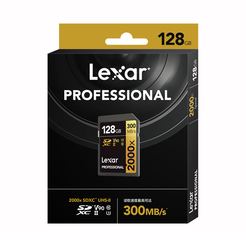 Lexar Lexar SD Card 128G 2000X Pro UHS-II High Speed SDXC Card Donglai Arsenal