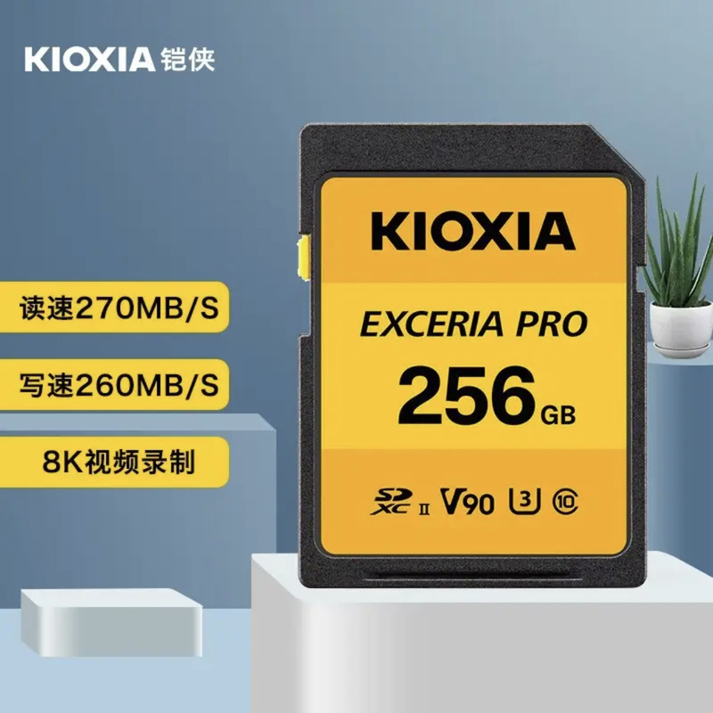 Kioxia 256Gb Camera Storage Sd Card V90 Uhs-Ii Read 270Mb/S Write 260M/S