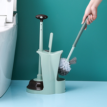 Toilet dredge skin suction toilet brush three-piece set with base can drain toilet pipe blockage artifact strong suction