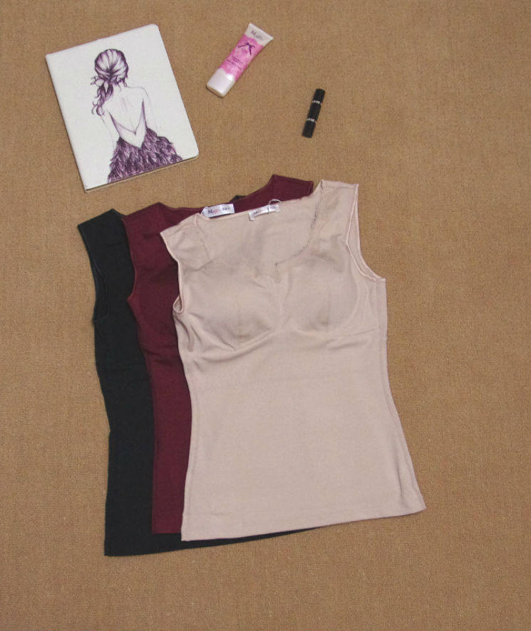 Autumn Winter Manny Finn 20211057 with cups Grinding Fleece Vest Slats Bottom Warm Shoulder Strap Chest Cushion Special Cabinet