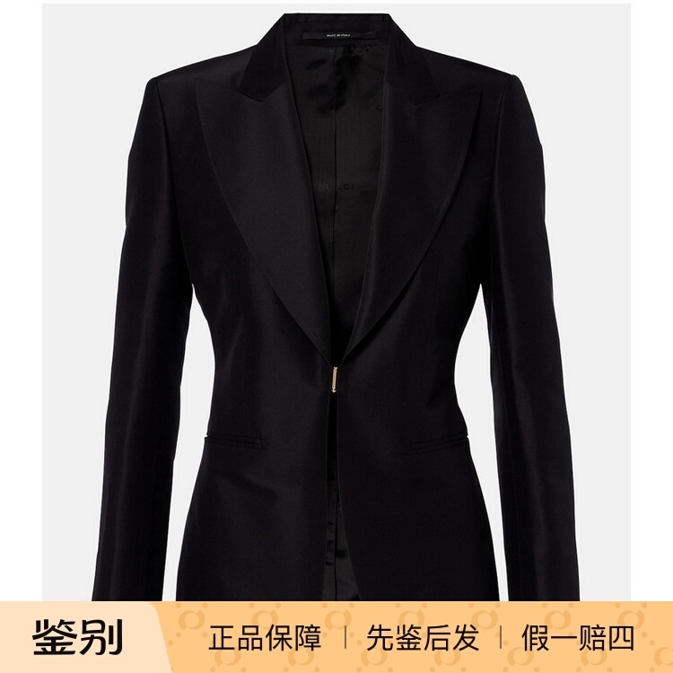 Gucci/Gucci Women's Silk Satin Suit-Style Jacket 260908My3228 Gucci/Gucci Women's Silk Satin Suit-Style Jacket 260908My3228