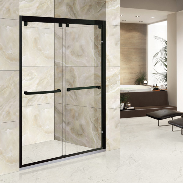 Customized stainless steel one-shaped shower room bathroom sliding door dry and wet separation partition bathroom glass door sliding door