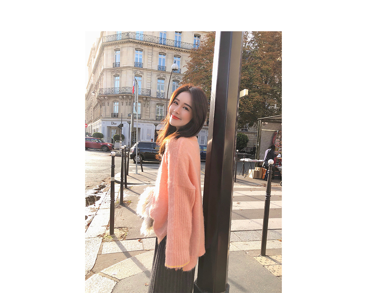 Sơn Sơn mùa thu mới của Hàn Quốc phiên bản ulzzang lỏng hoang dã thiết lập của lười biếng hit màu bên Ma Hai áo len bán áo len nữ