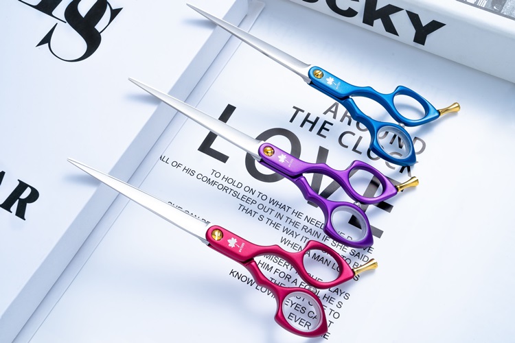 Meideng pet beauty scissors aluminum alloy 6 5 inch straight cut MAT-265 dog hair repair special cut