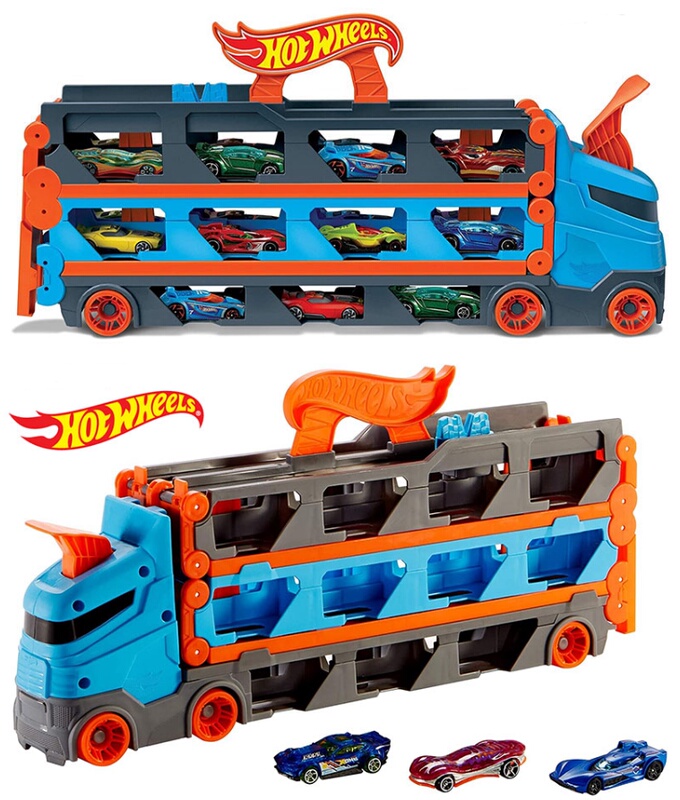 Hot Wheels City Racing Transport Vehicle Highway Extra Long Transforming Folding Car Track Race Track Toy Gvg37