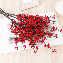 Simulation Berry Holly red fruit home shopping mall Christmas decorations plastic flowers hair wealth fruit ornaments wholesale