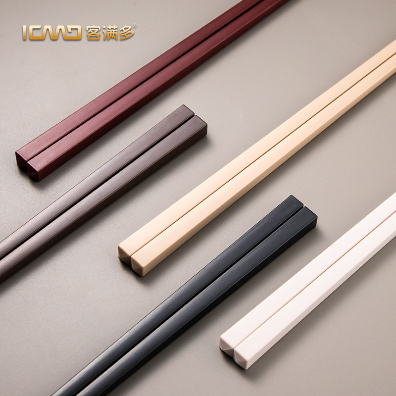 High-End Alloy Chopsticks for Hotels, Home Use, Restaurants, Noodle Shops, White and Black Smooth Chopsticks