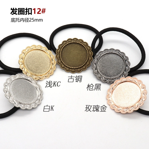 DIY Шасси с аксессуарами, ткань, аксессуар для волос, круглая резинка для волос, с вышивкой, «сделай сам»