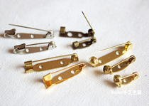 Jewelry accessories pure copper simple needle pin safety pin gold and silver green ancient hand embroidery brooch Holder