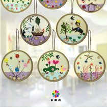 Kindergarten handmade pastoral style Forest department charm Classroom ring creative decoration materials Corridor theme wall hanging