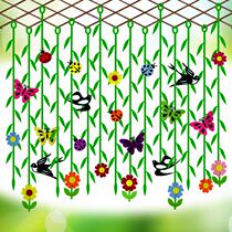 School kindergarten corridor Air hanging charm classroom spring decoration lane Farm house shop Swallow wicker