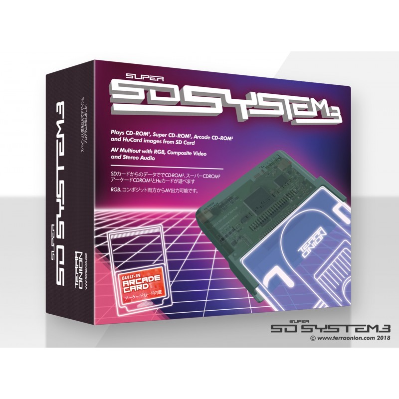 Super SD System 3PCE and Supergraphx dedicated CD Game Image Cassette ROM direct reading