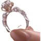 [Yicai] Flower Girl Ring Setting Genuine 18K Gold Platinum Customized Engagement Wedding Proposal Diamond Ring