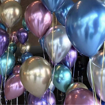 Imported American Pioneer Metallic Balloon Shiny Thickened Rubber Chrome Wedding Party Birthday Balloon