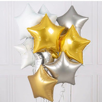 Special Price Pickup 18-inch Aluminum Foil Stars Balloon Photo Expresso White Girlfriend Courthouse Arrangement Party Decorative Powder Metal