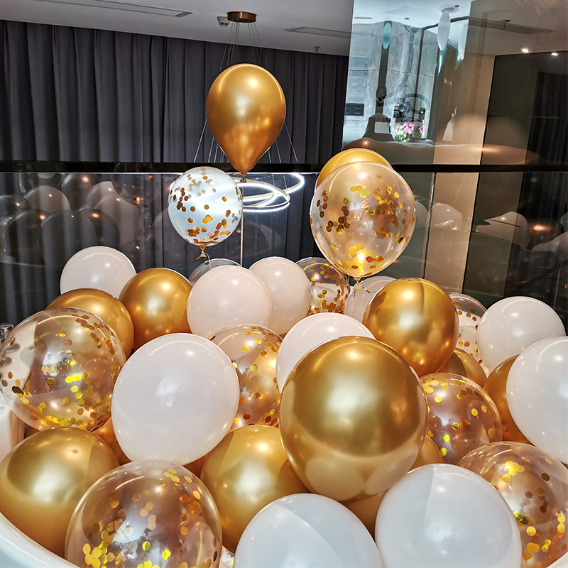 12 inch net red sequins thickened metal latex balloon birthday party room decoration proposal wedding store opening