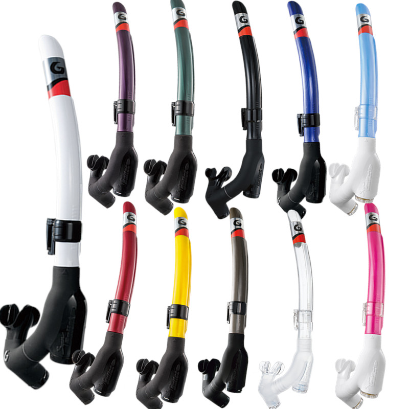 GULL Super Bullet Snorkel Half Dry Straw Floating Diving Double Drain Valve Spot