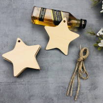  50 pieces]Custom small wooden card lettering LOGO five-pointed star wooden tag small label listing handwritten wish wishing card