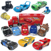 Car story sliding alloy car model Plate tooth Lightning McQueen little racing King toy car Black Storm sports car