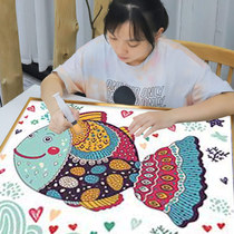 2021 Diamond painting new 5D living room cartoon crystal rhinestone dot paste cross-stitch underwater world small piece with frame