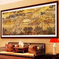 Cross embroidered 2022 Qingming Upper river map New line embroidered with embroidered living room handown sharp atmosphere 2021