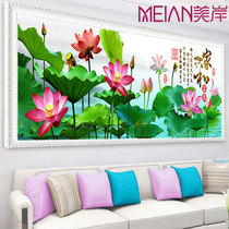 Diamond painting 2021 New 5d cross embroidered living room full drill home and masterpiece lotus lotus point patch drilling crystal