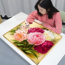 Diamond painting 2022 new dining room dining room Dining Room Flowers Full Drill Small Diamond Embroidered Dot Drilling Cross Stitch 2021