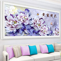Diamond painting 2021 new cross-stitch living room full of flowers blossom rich peony sticky point stick Diamond brick stone show water drill