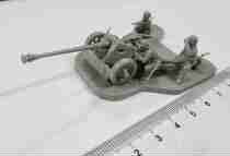 Finished plastic 1:72 artillery model German Pak40 anti-tank gun(including artillery and base full 50