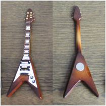 Mini guitar model magnet instrument swing piece Home Ornament Crafts Suction Iron Stone Musical Instrument Ornament