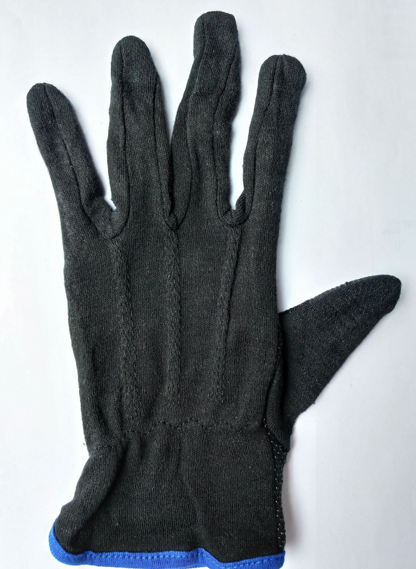 Pure cotton beading gloves wear-resistant non-slip gift instrument homework dispensing particles driving thickening anti-static sunscreen black