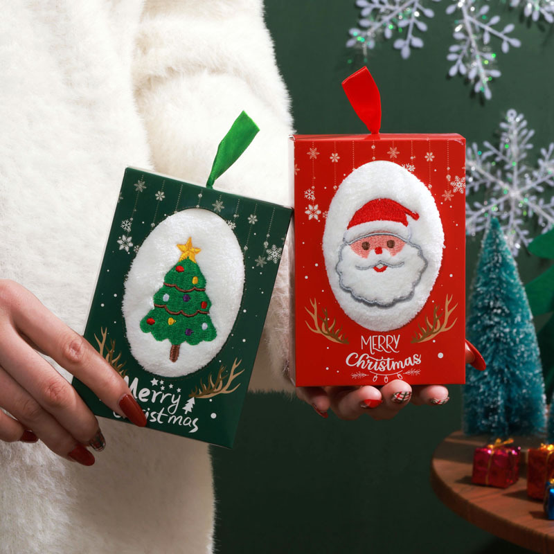 Internet-Famous Niche Creative Christmas Gift Pure Cotton Towel Gift Box Souvenir Christmas Eve Kindergarten Small Gift Internet-Famous Niche Creative Christmas Gift Pure Cotton Towel Gift Box Souvenir Christmas Eve Kindergarten Small Gift