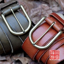 pidai whole vegetable tanned head layer single layer cowhide belt Mens casual belt Leather wide mens and womens pants belt soft